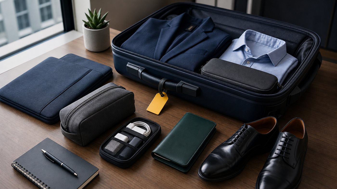 Business Trip Packing List packing scene