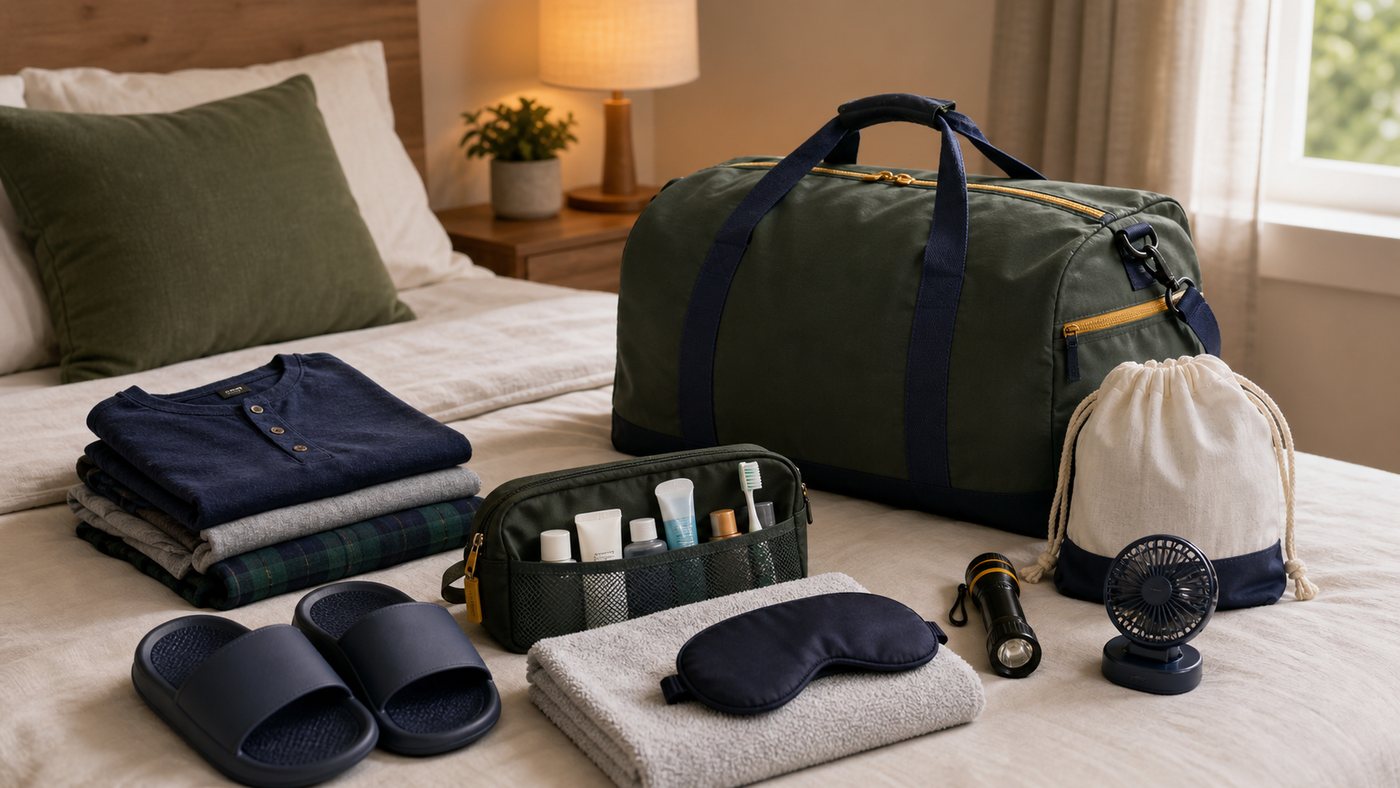 Overnight Camp Packing List packing scene