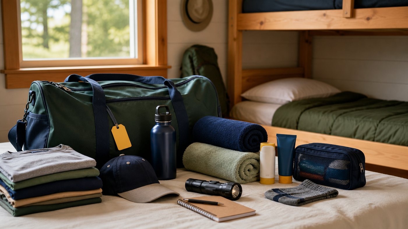 Summer Camp Packing List packing scene