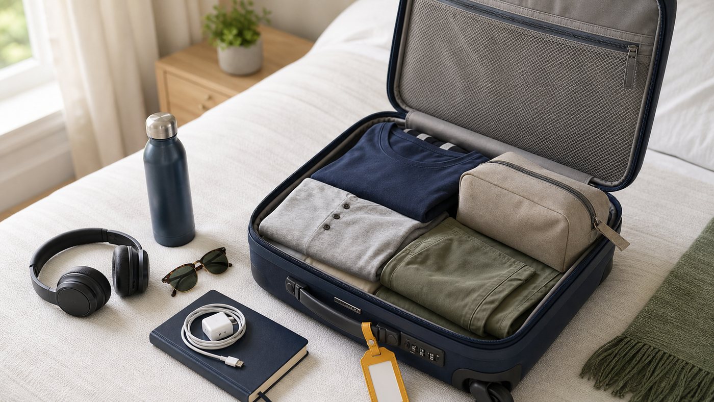 Weekend Trip Packing List packing scene